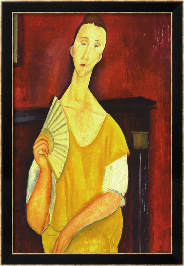 Woman with a Fan - Amedeo Modigliani Paintings